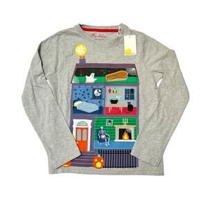 NWT Mini Boden Spooky Haunted House Shirt Size 8/9